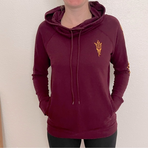 ASU Adidas Crew Neck Pullover Arizona State University Sun Devils Pockets - Picture 4 of 8